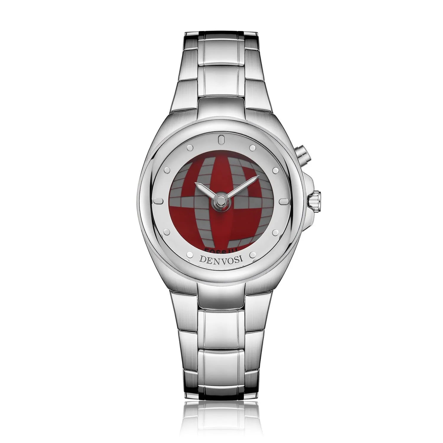 Millennium vintage Y2K digital dual display men's watch with red face and alloy strap