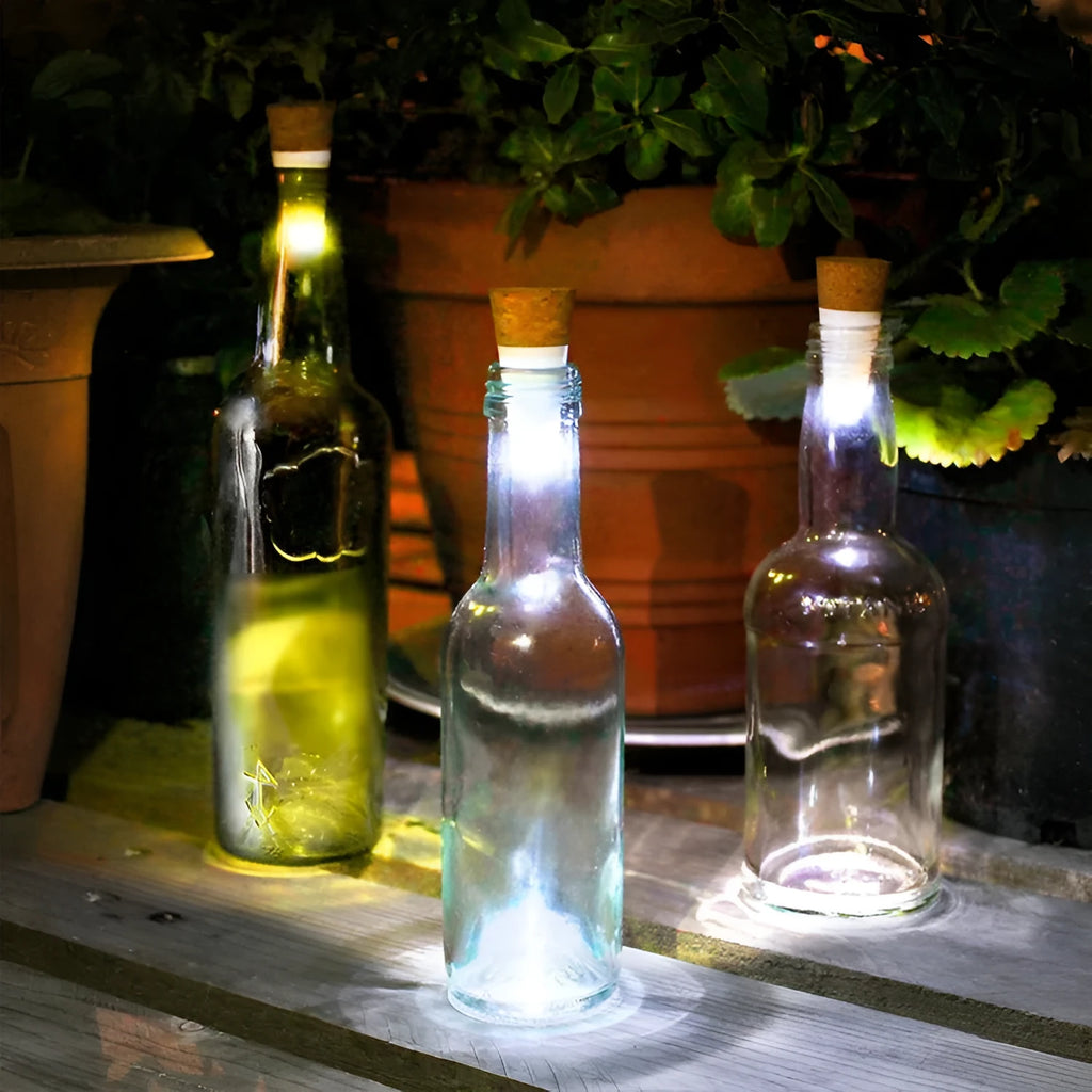 LED rechargeable bottle cap cork light with plastic shell for holiday decoration