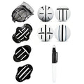 Golf ball scriber alignment tool set with 4 marking pens for putting practice