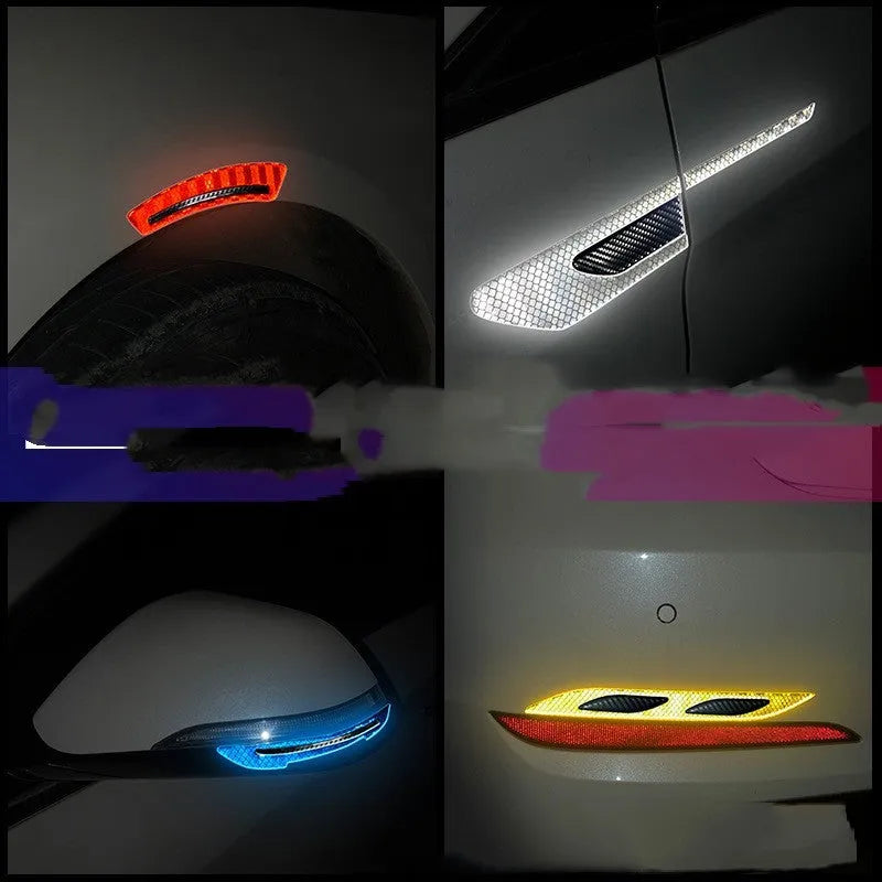 17mm wide blue reflective warning tape strips for universal car bumper application