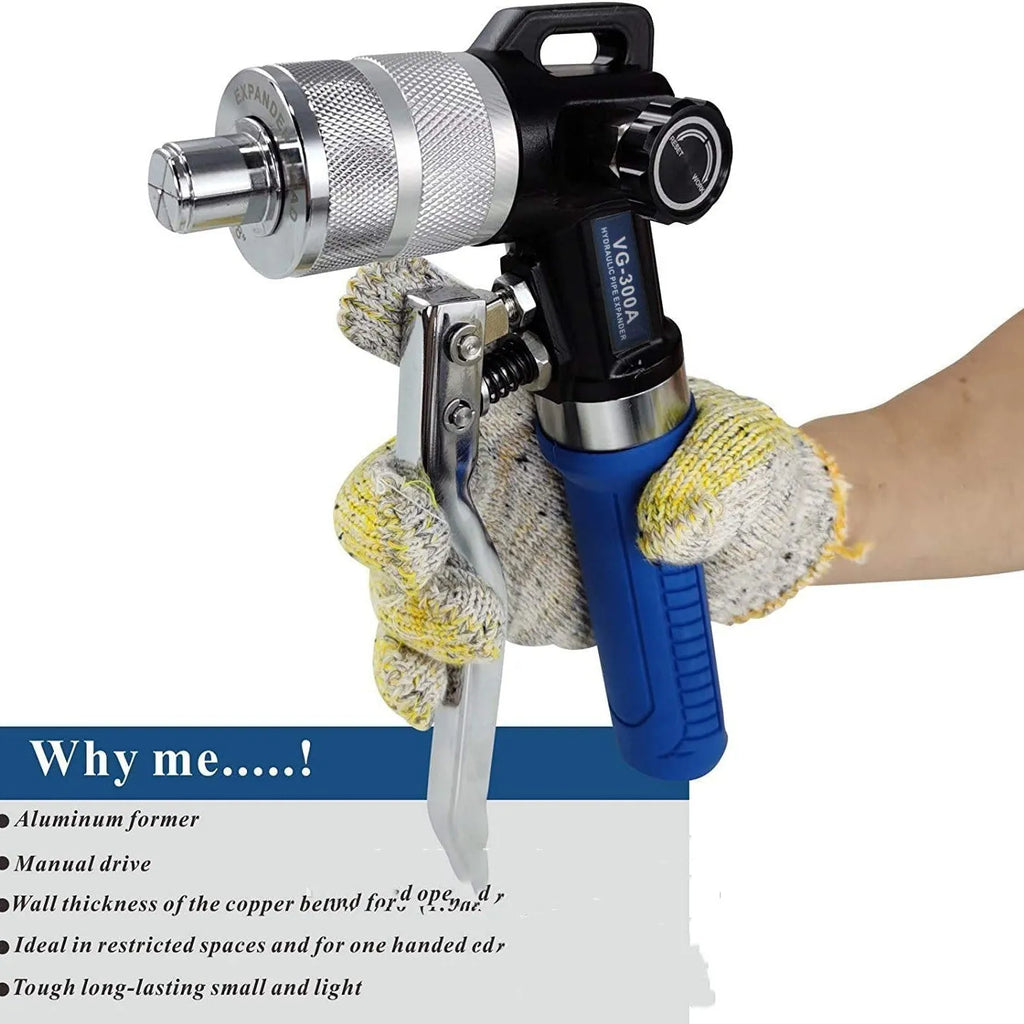 Hydraulic refrigeration tube expander tool in VG-300 style made from high-strength alloy steel