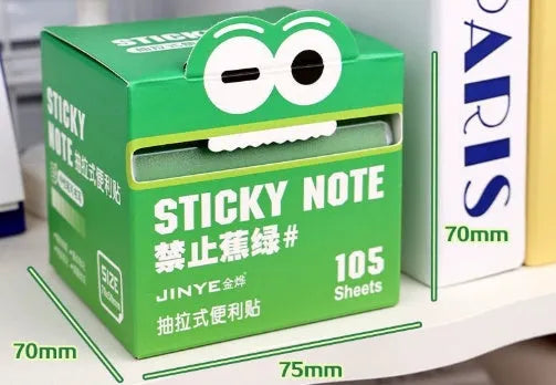 Pearl gradient sticky notes pad with transparent adhesive in one of six colour themes