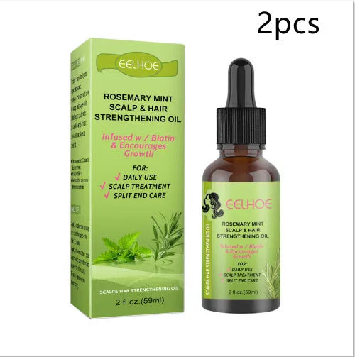 59ml bottle of Rosemary Mint Hair Growth Fluid for scalp massage and hair care