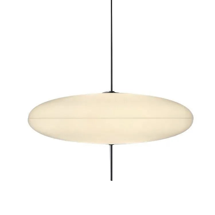 Nordic retro UFO-shaped designer chandelier ceiling light in all white or black and white finish.