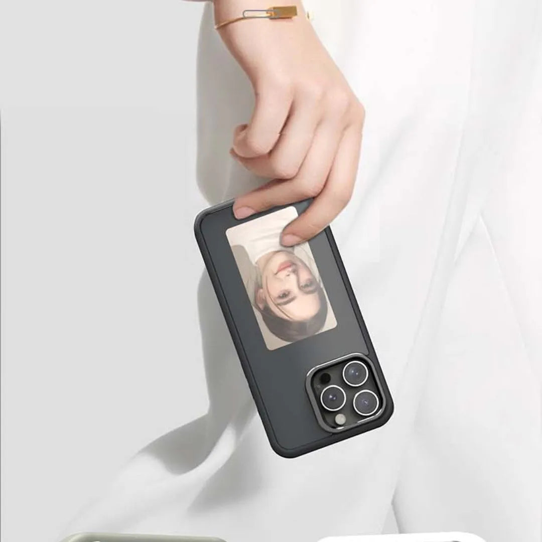 E-ink screen phone case for Samsung S23Ultra in black with mirror finish and TPU PC construction
