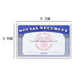 Transparent PVC social security card holder showing card visibility and waterproof protection