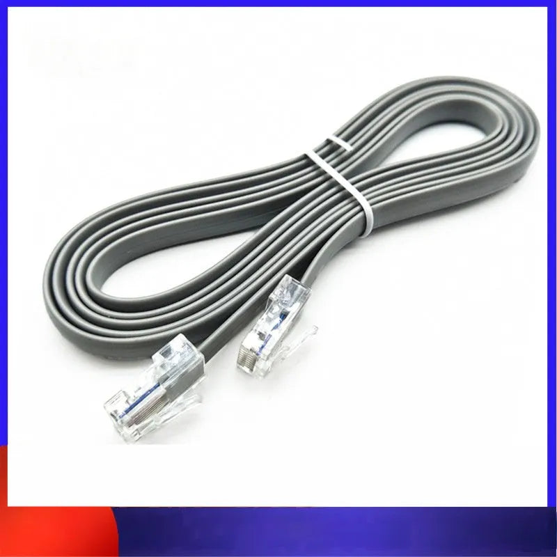 Silver grey CAT6 Ethernet cable with RJ45 connectors measuring 2 metres in length