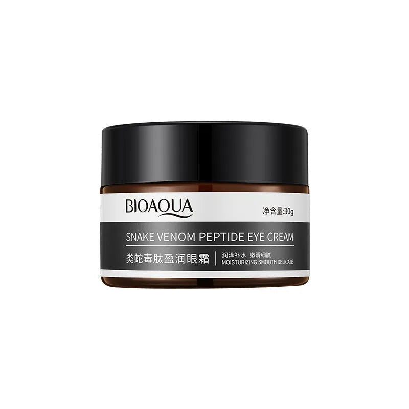 30g peptide firming eye cream in packaging with applicator for dark circle treatment