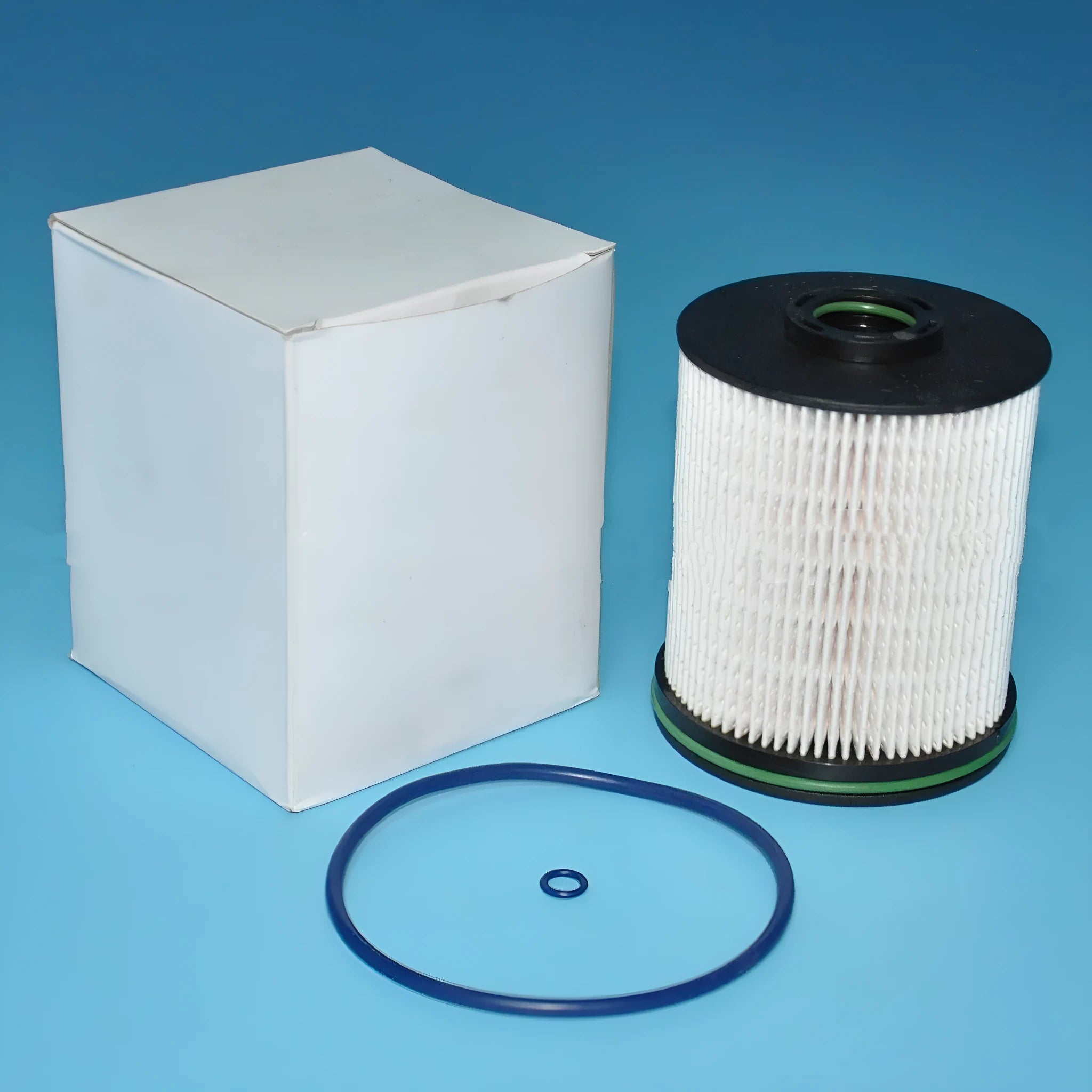 Factory diesel fuel filter element with gasket for Vauxhall Opel ASTRA K models showing 106mm height