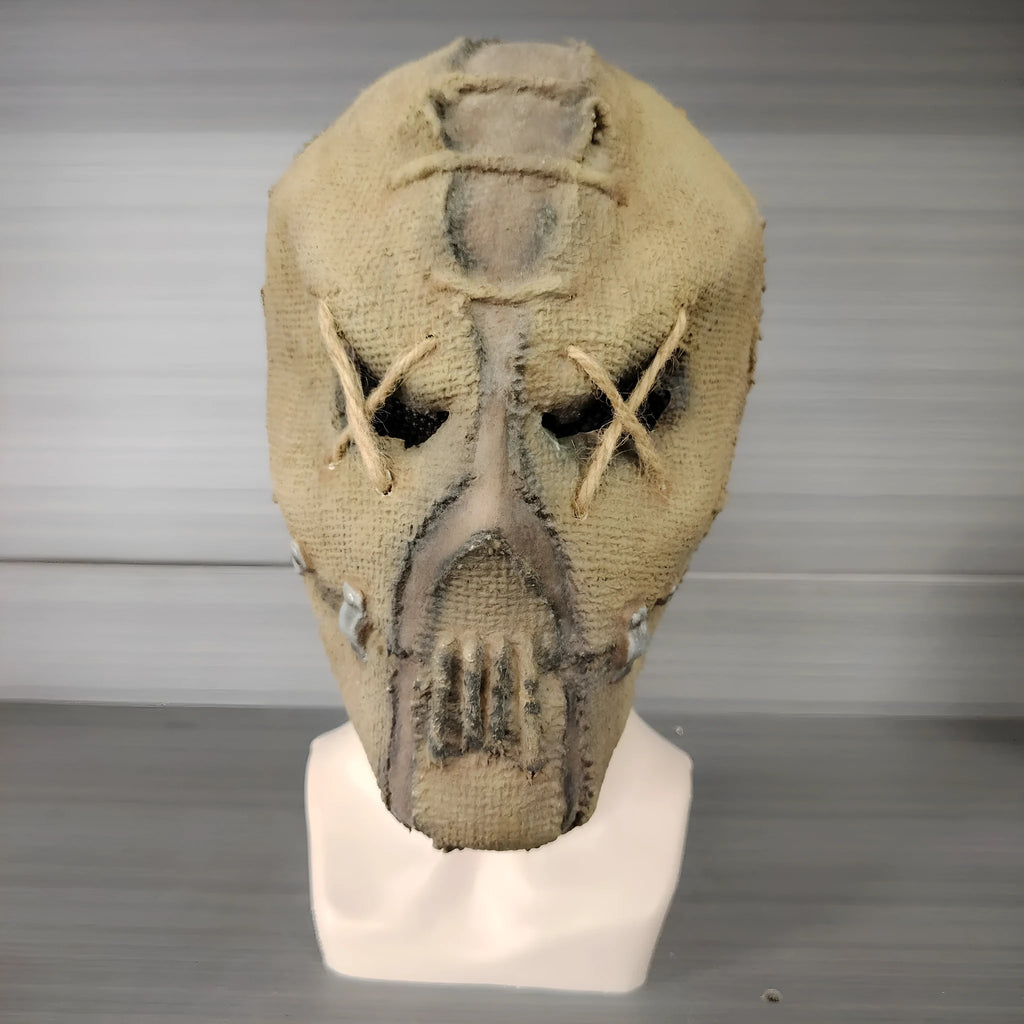 Latex scar skull horror mask for Halloween and carnival events showing full facial coverage