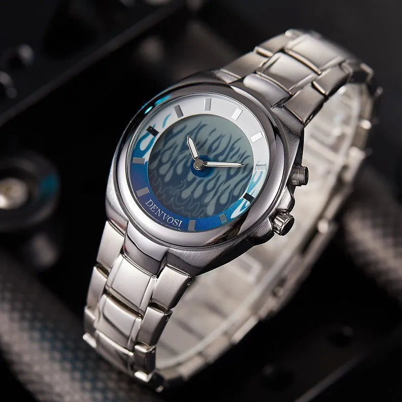 Millennium vintage Y2K digital dual display men's watch with red face and alloy strap