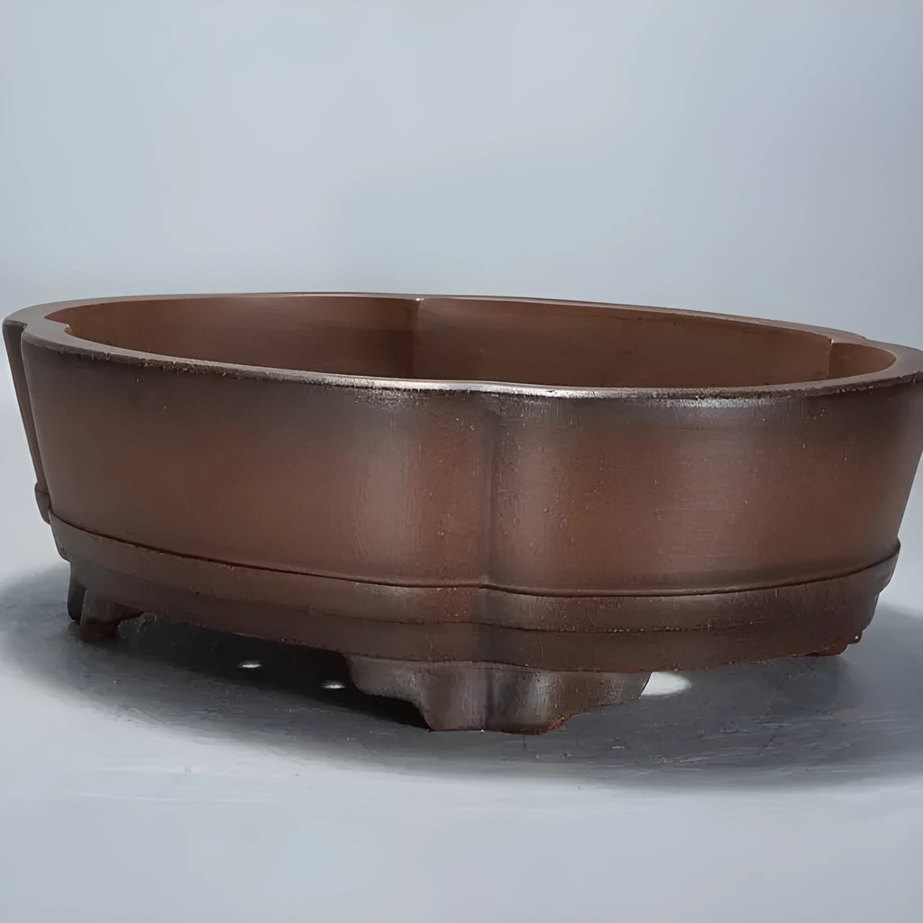 Purple clay classical flower pot with 50x39x16 cm dimensions for floor or tabletop gardening