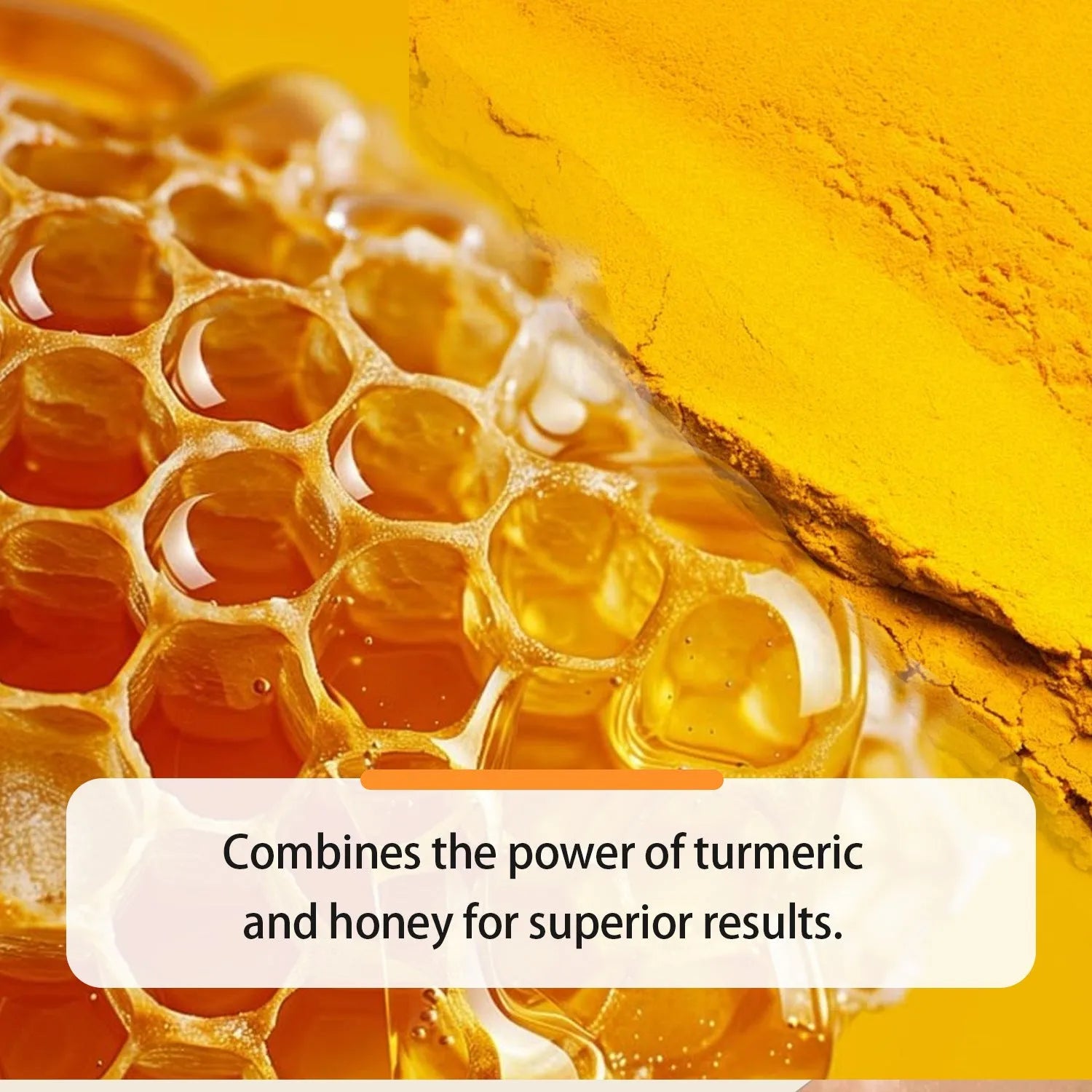 30ml glass bottle of Turmeric Honey Essential Oil with dropper on a neutral background.