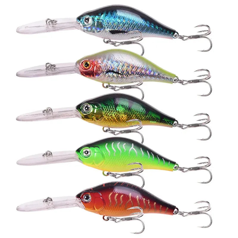 Floating rock little fat man mino fishing lure measuring 10.5cm with deep diving long tongue board