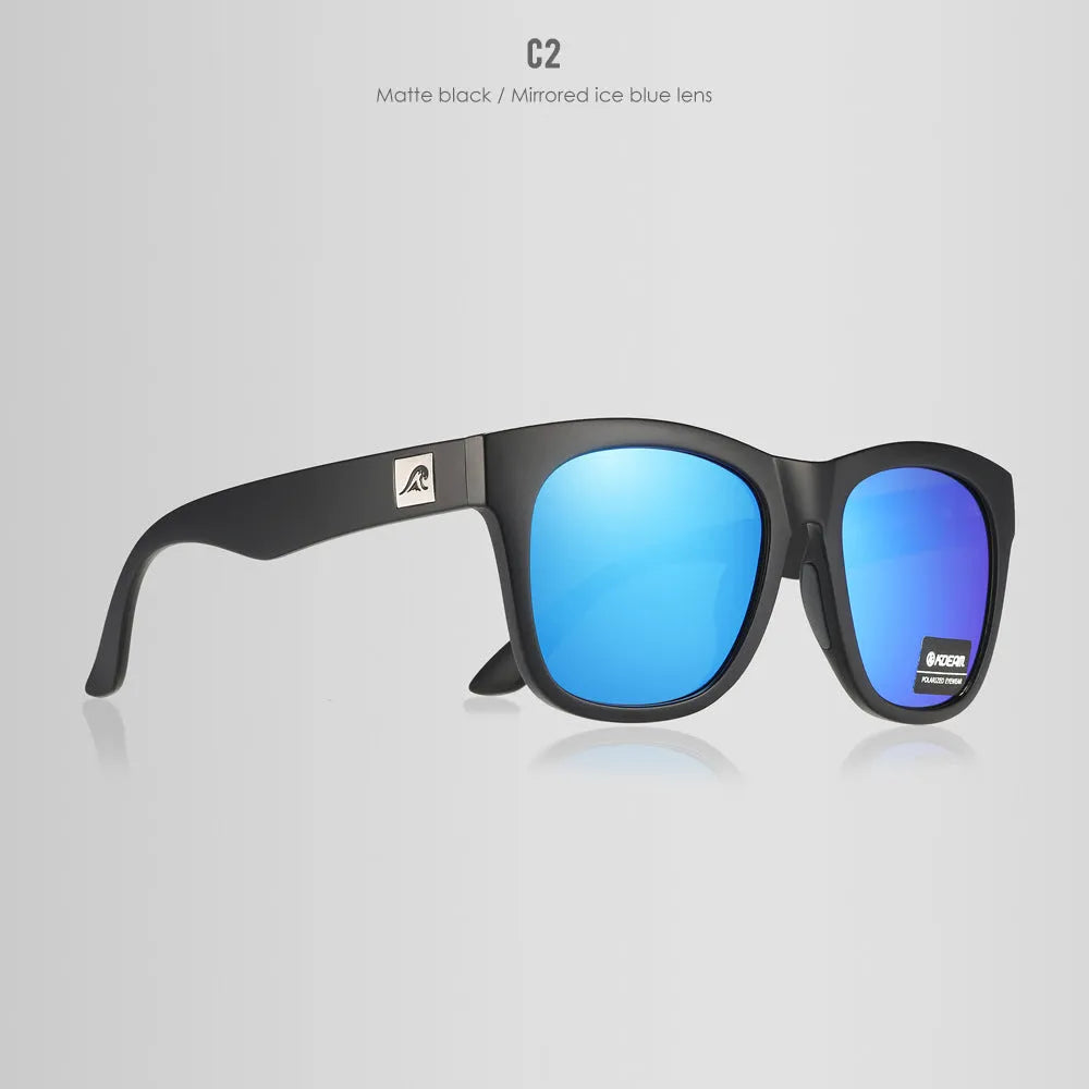 Thickened polarised sunglasses with TAC lenses and PC frame in assorted colours.
