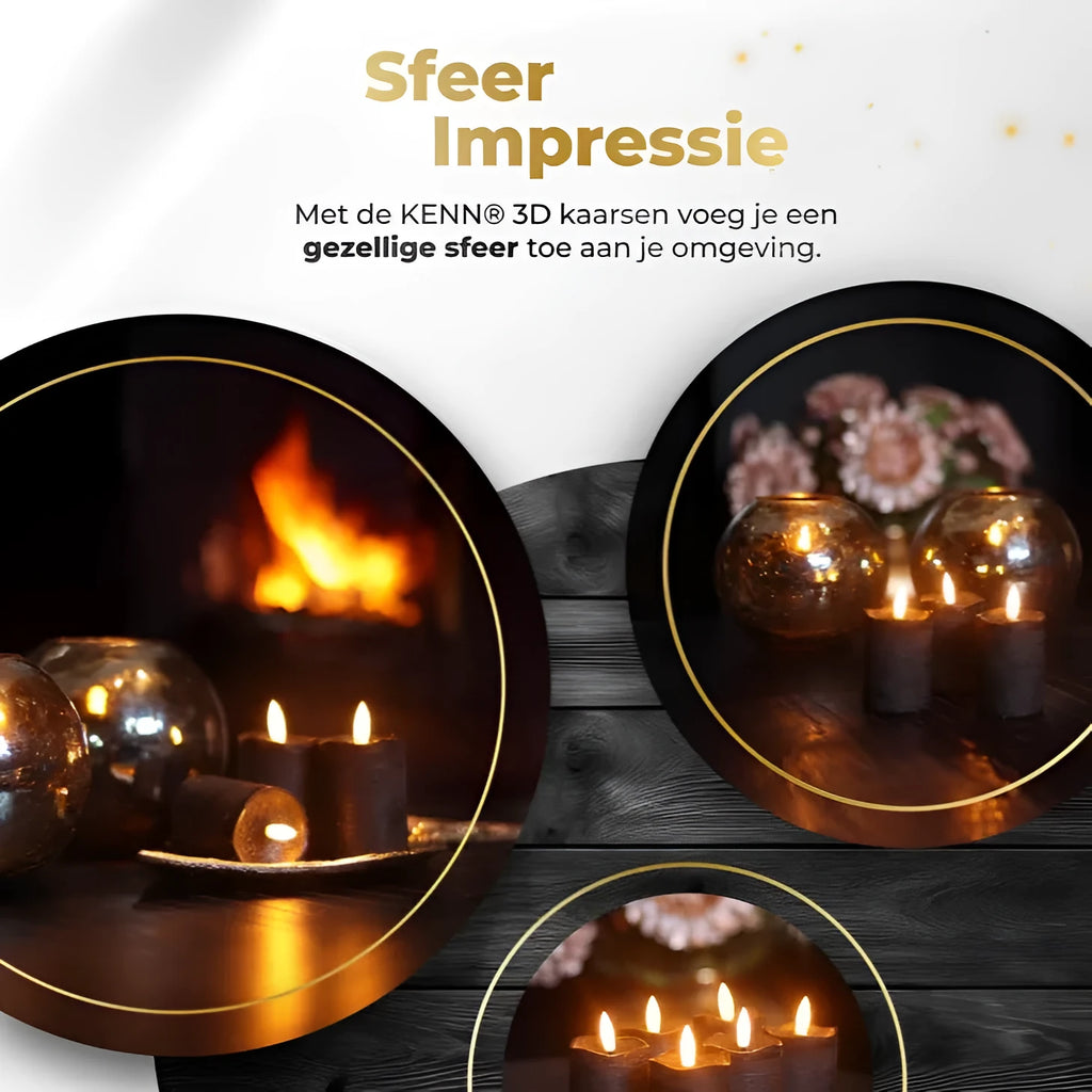 Black LED flameless pillar candle measuring 5 cm wide by 7 cm tall