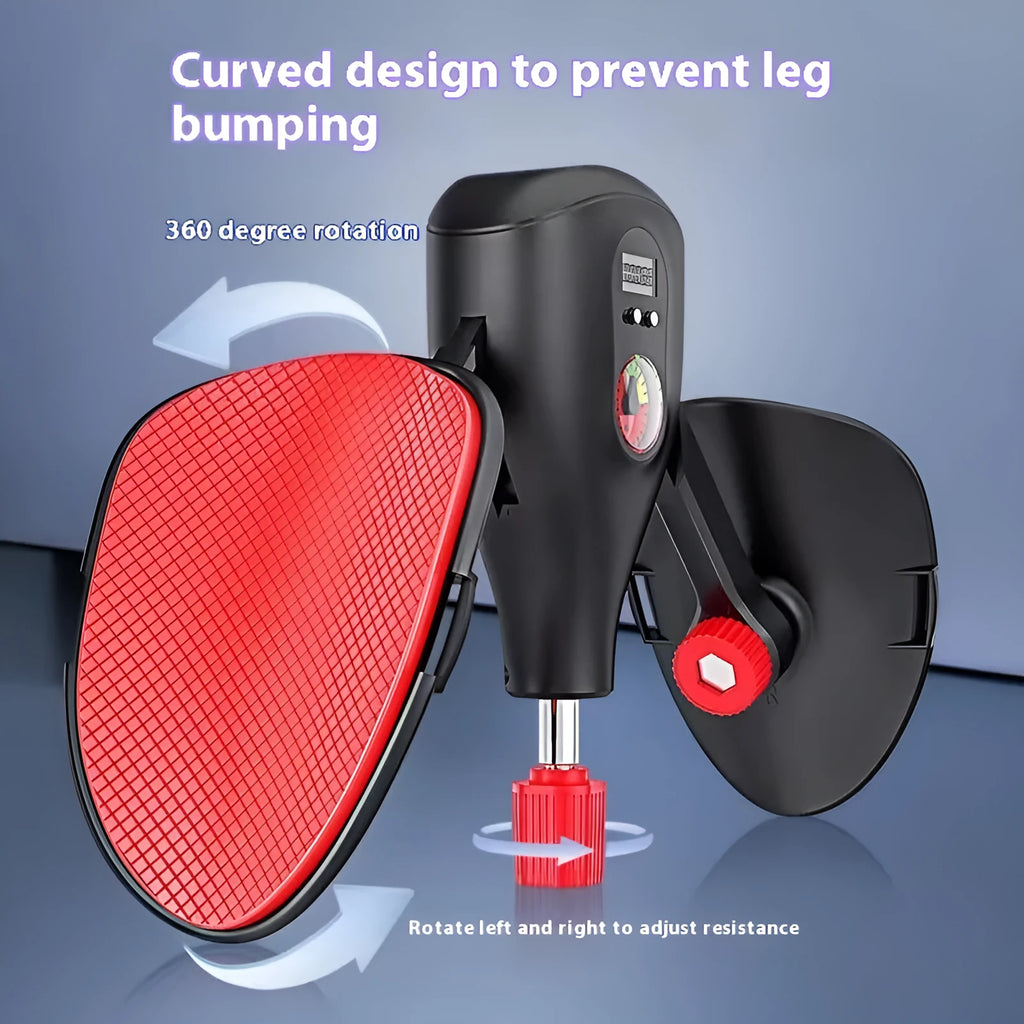 Men's black and grey Kegel trainer exercise equipment with strap and handle options.