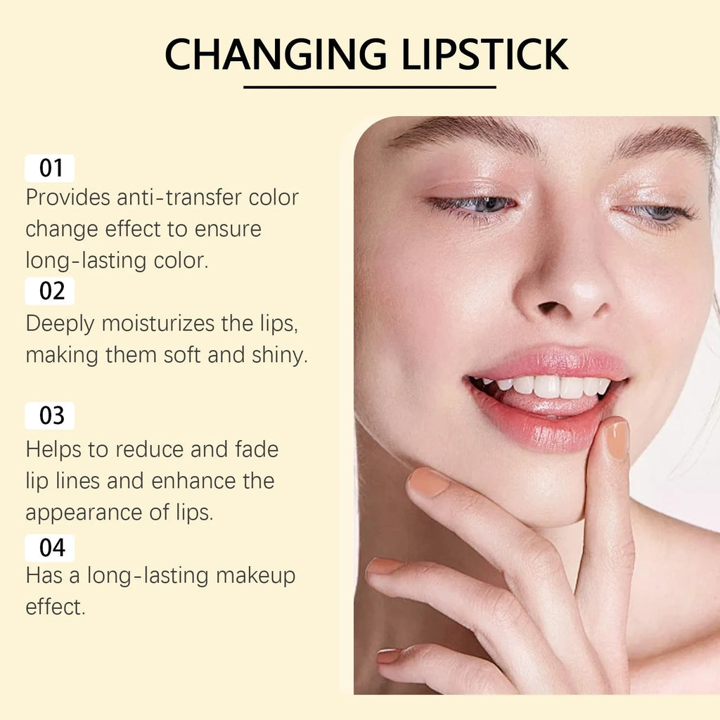 Gold foil nourishing lipstick stick with 3.5g net content in protective tube packaging.
