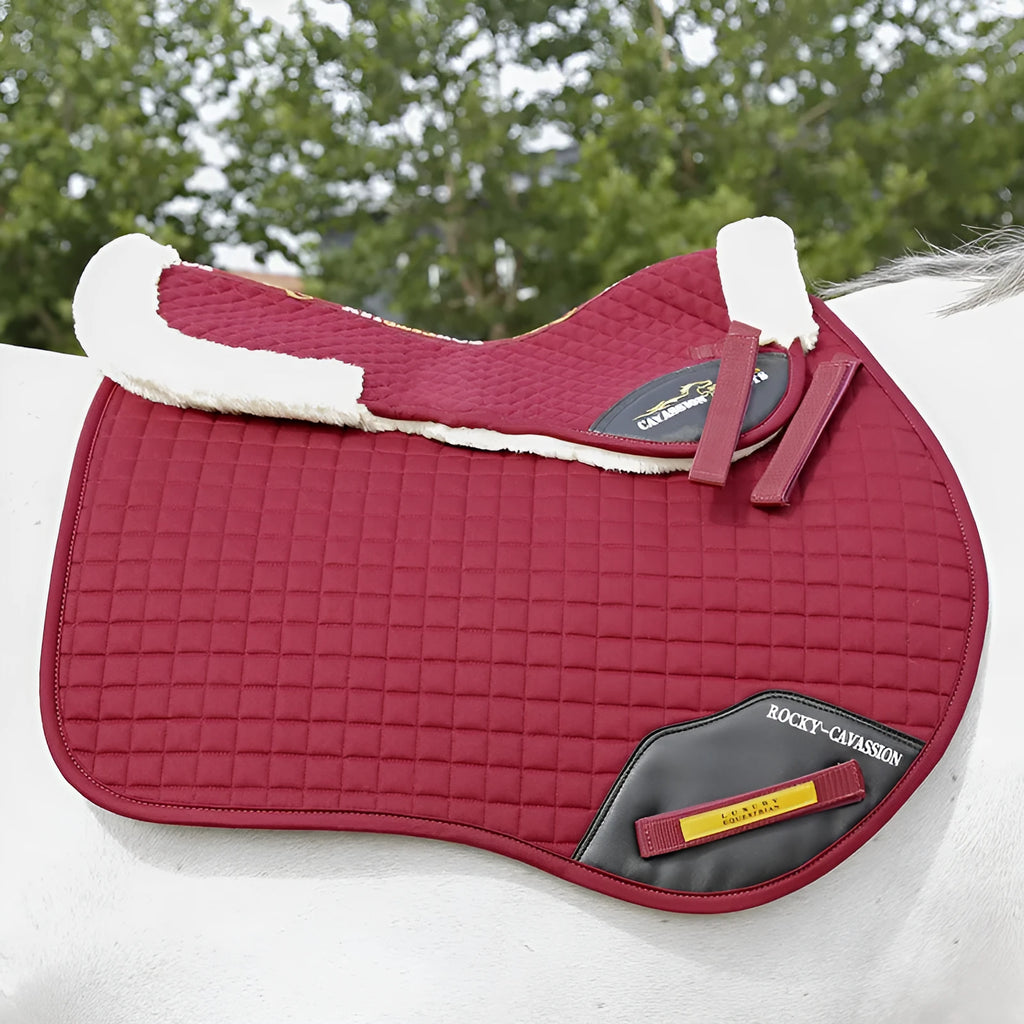 Riding shock absorption balance pad for waist protection in black, navy, white, or wine red