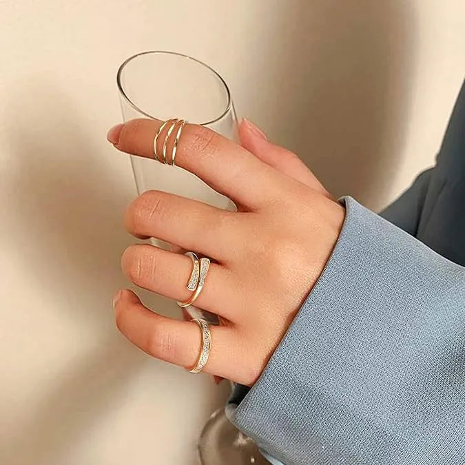 Geometric gold plated toe ring with crystal decoration options