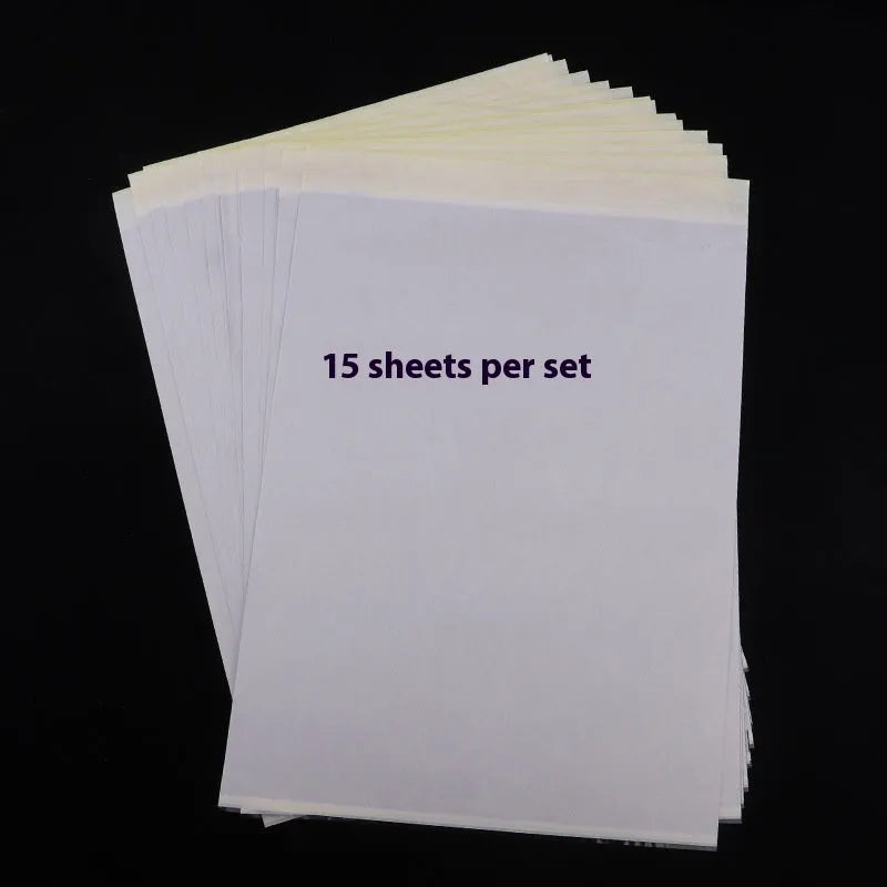 A4 tattoo transfer paper pack with quadruple copy capability and transfer paste gel