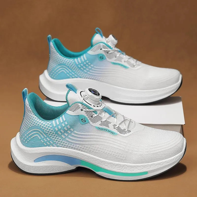 Men's low-top mesh sneakers with rotating buckle closure in multiple colour options