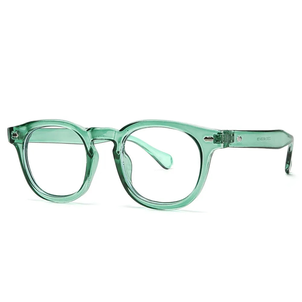 Simple round rim vintage style plastic sunglasses for sun protection with multiple frame and lens colour options