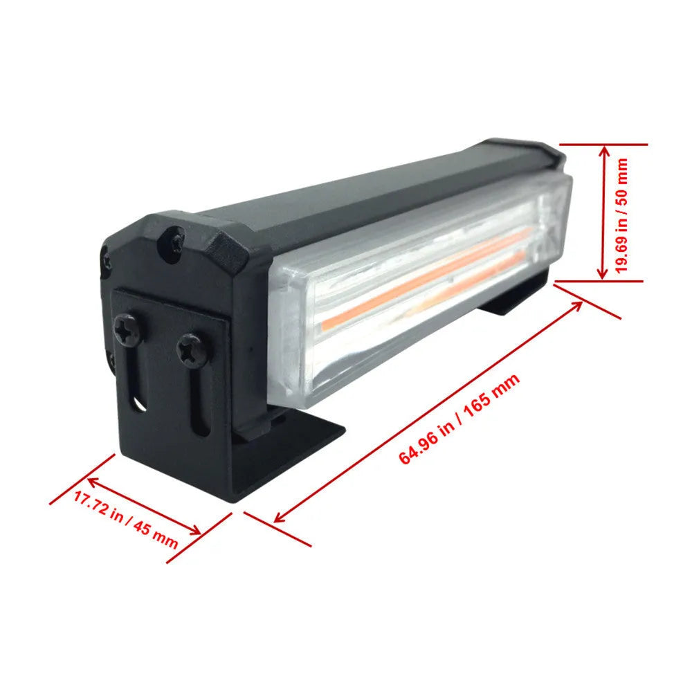 Yellow two middle net strobe warning light with aluminium alloy construction for vehicle emergency lighting