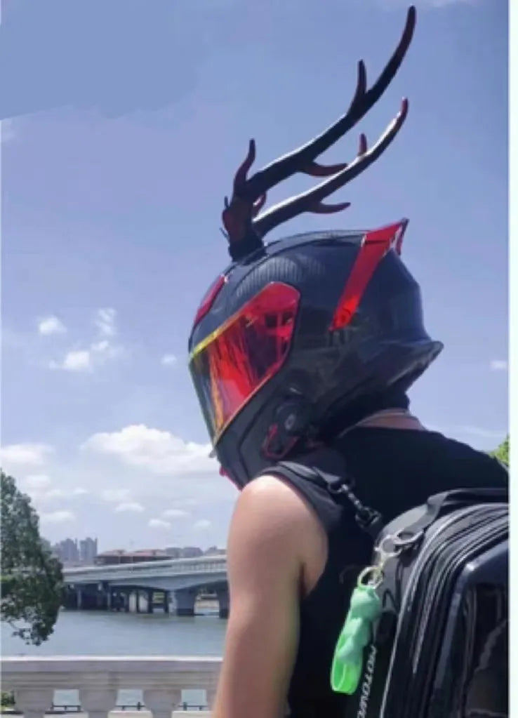 Resin dragon horn helmet decorations in multiple colours for motorcycle and scooter customisation