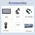7 inch car GPS navigation device with HD touchscreen display mounted in vehicle