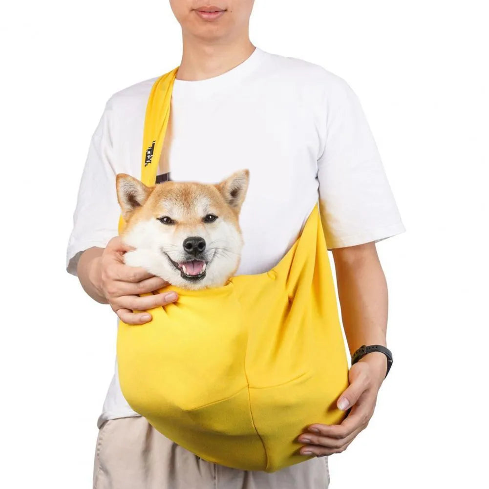 Folding cat messenger backpack with mesh panels shown in one of six colour options.