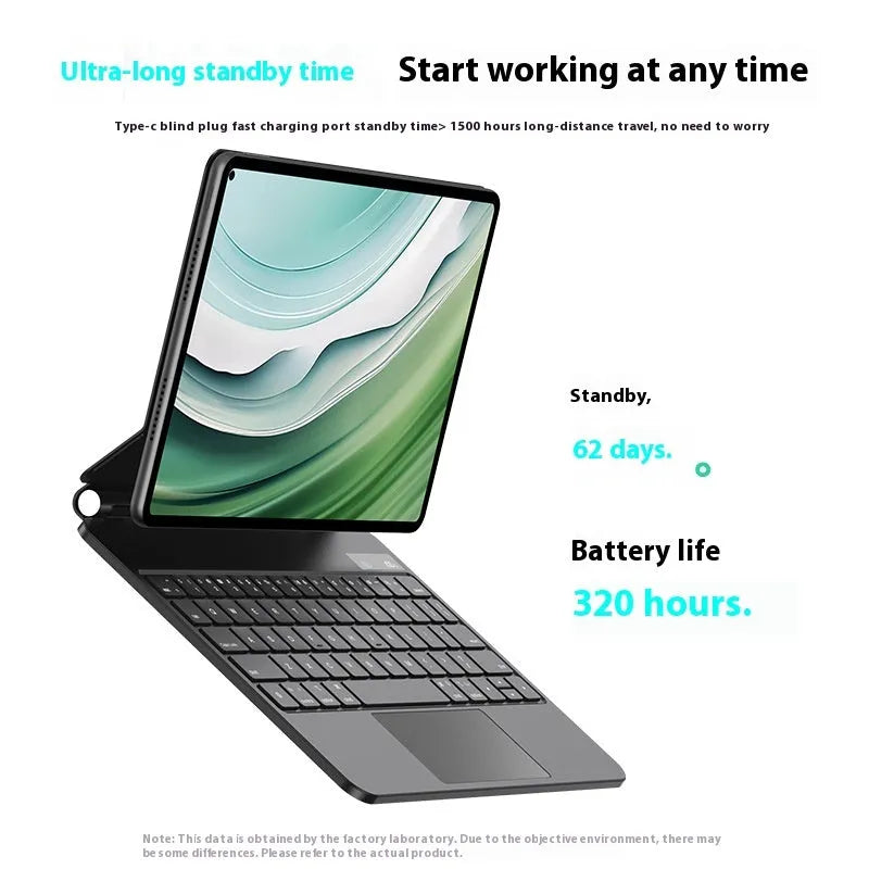 Miaocontrol Keyboard Pro11 magnetic wireless keyboard and protective cover for Huawei tablets in black colour