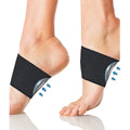 Flat foot support bandage with elastic arch support and heart pad design in PU material