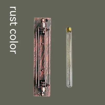 Industrial retro flute iron wall lamp in antique style, shown in silver finish.