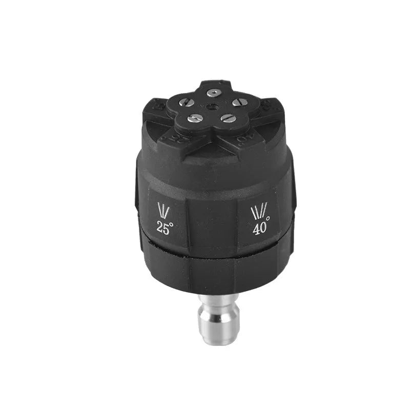 Five-in-one multi-functional high-pressure water gun nozzle made from engineering plastic