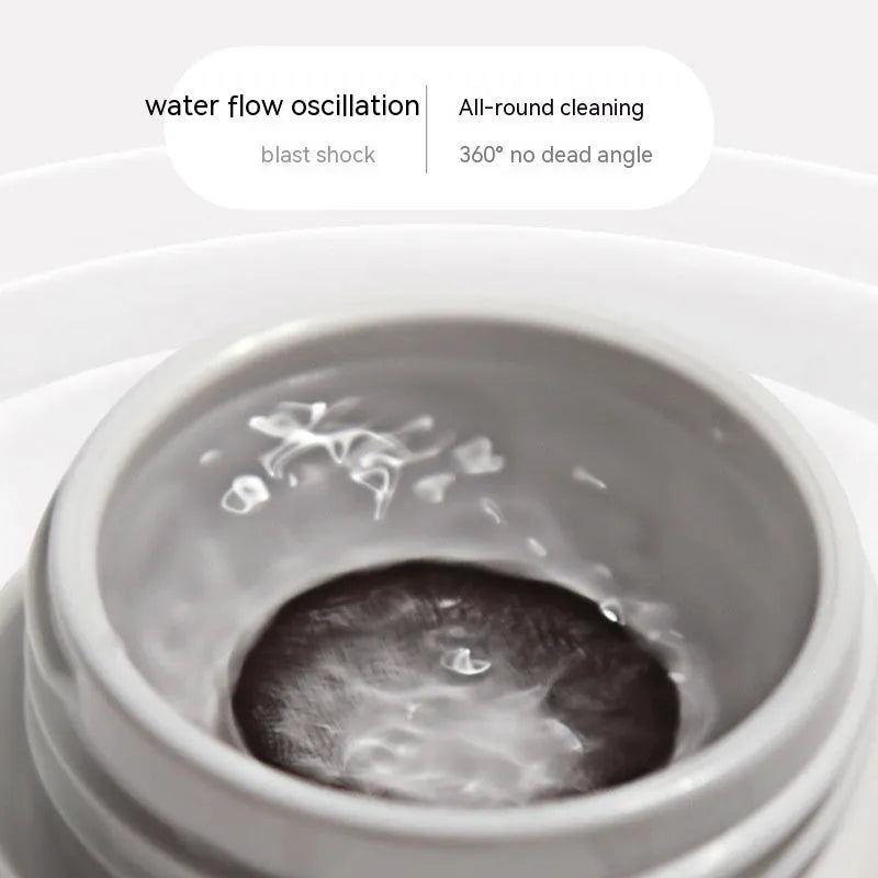 Automatic ultrasonic glasses cleaning machine in pearl white colour, compact plastic design
