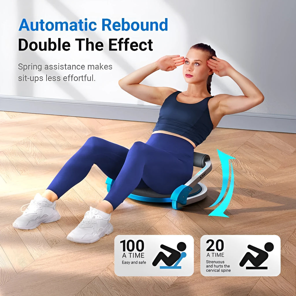 Mini abdominal exercise device in sky blue colour for home fitness