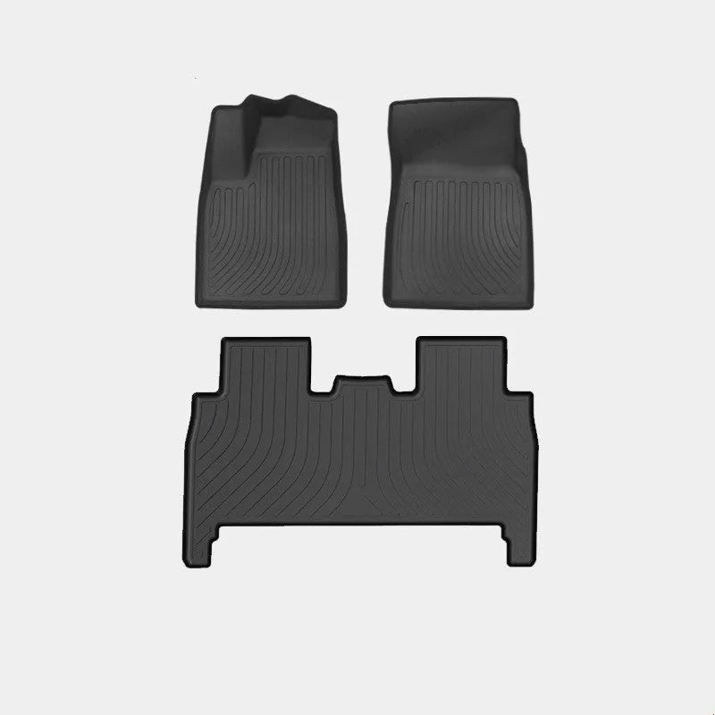 Waterproof TPE rubber car mats for Tesla Model X with tailbox cushion and foot pads