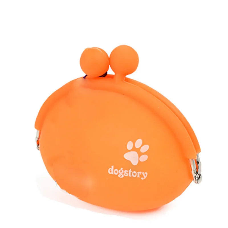 Yellow silicone dog training treat waist bag with hook-and-loop closure