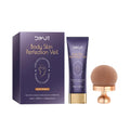 Waterproof body concealer cream bottle with application brush for tattoo and birthmark coverage