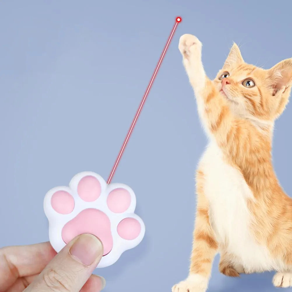 USB rechargeable infrared cat teaser toy and keychain torch in black or pink