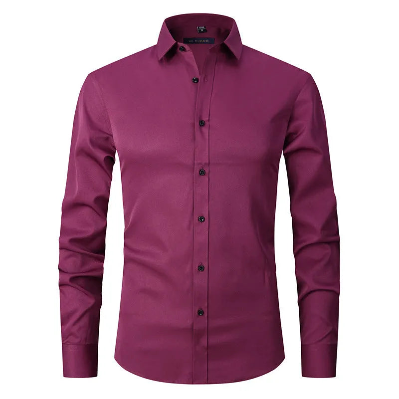 Men's stretch long sleeve work shirt in polyester fibre available in multiple colours and sizes S to 3XL