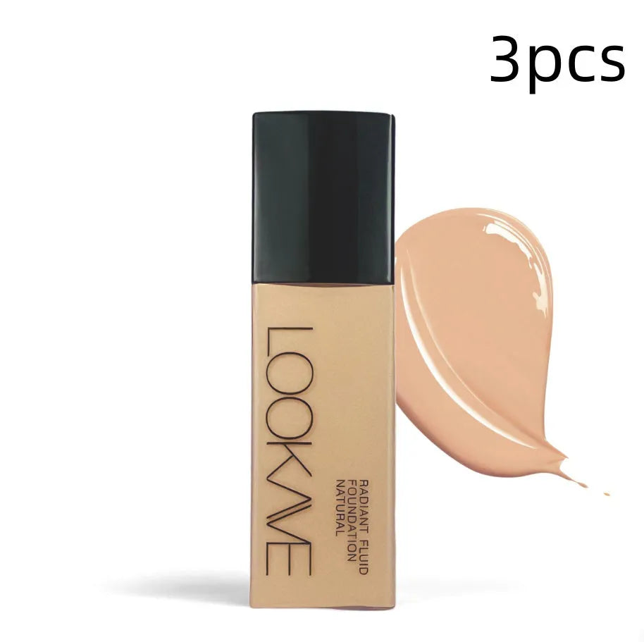 LOOKAVE matte liquid foundation bottle in 21g size showing cream formula
