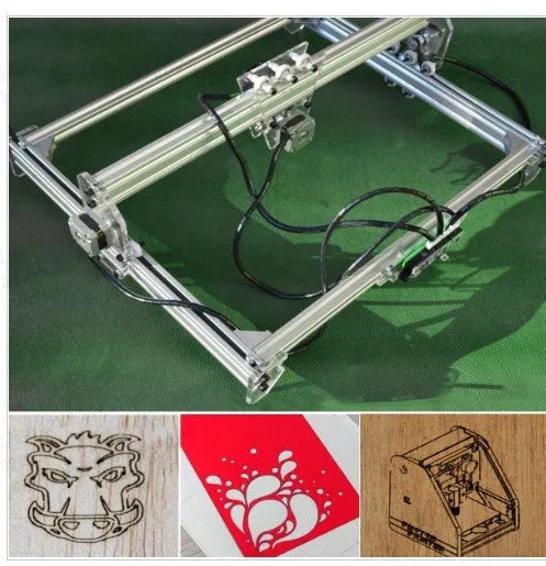 3000mW miniature laser engraving machine with 400x300mm bottom plate for marking and lettering work