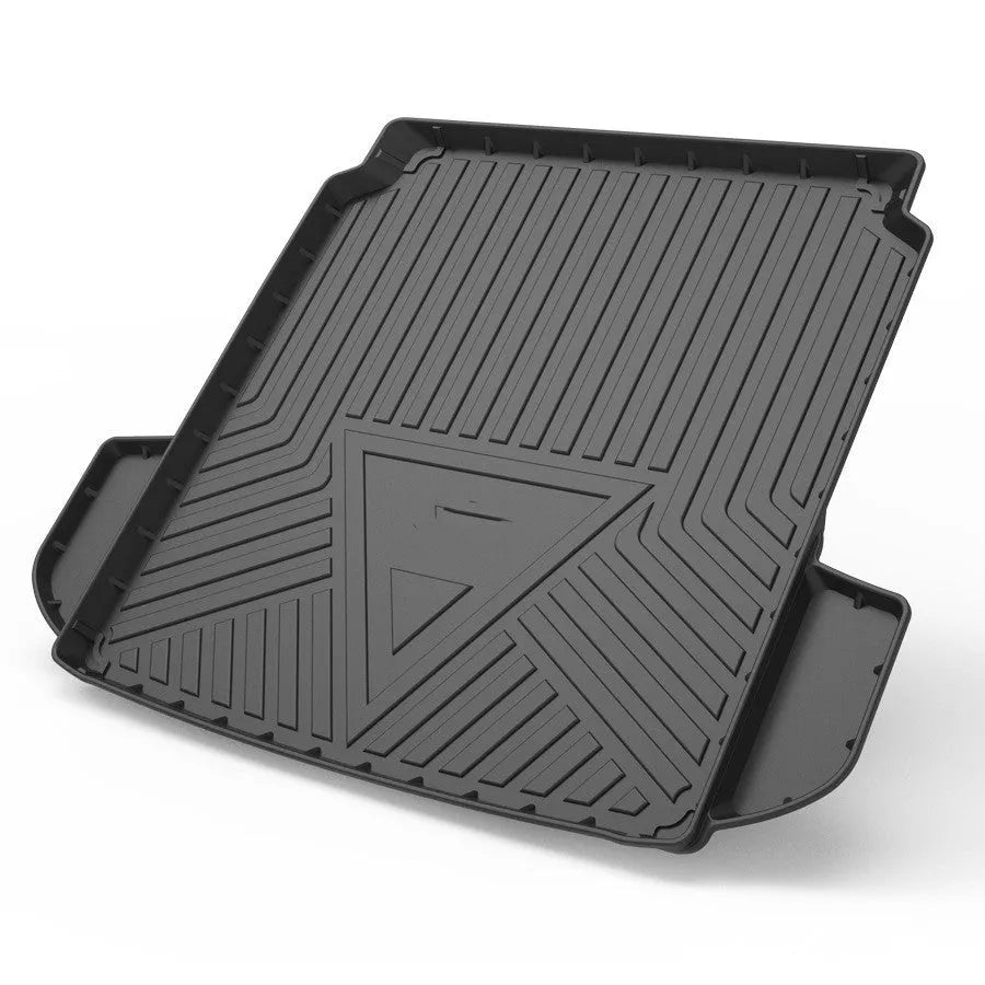Black carbon fiber pattern TPE trunk pad for vehicle boot protection