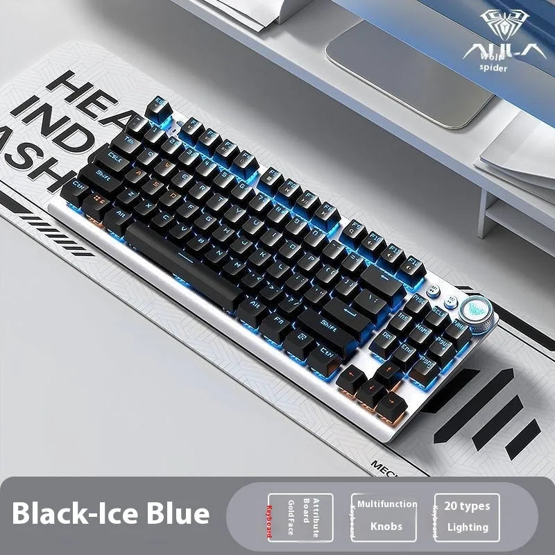 Tarantula wireless mechanical keyboard with side engraving and multiple lighting colour options