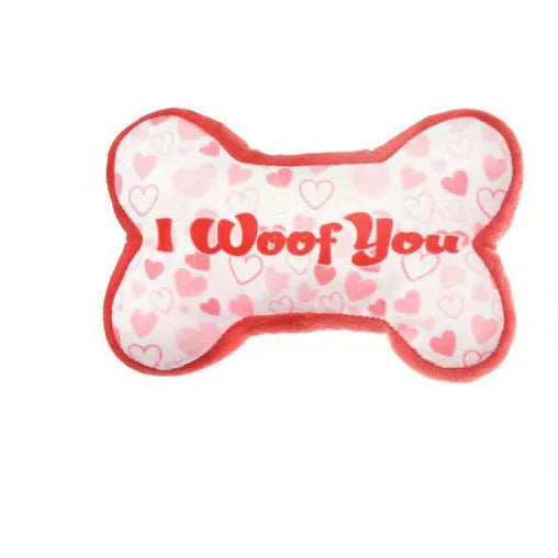 PP plastic pet chew toy with textured surface for tooth cleaning, shown in peach heart pink colour