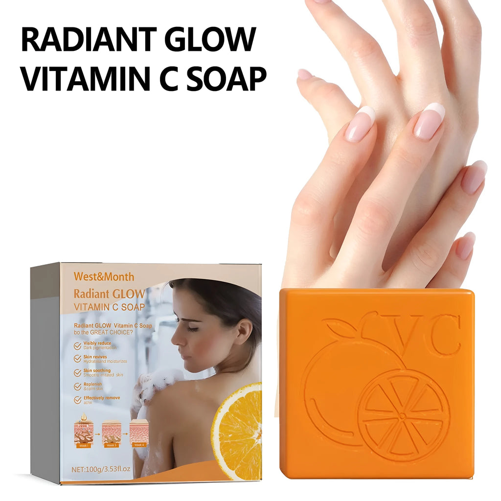 100g whitening vitamin body care soap bar with kojic acid and vitamin C.