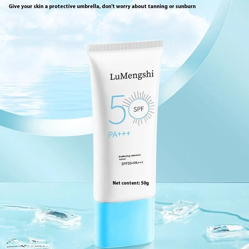 Sunscreen moisturising whitening isolation refreshing cream 50g tube white packaging