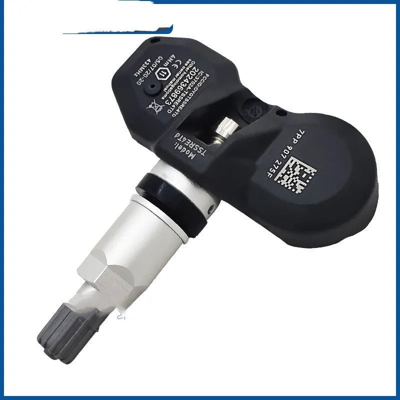 Black Audi car tyre pressure monitor sensor for TPMS replacement.